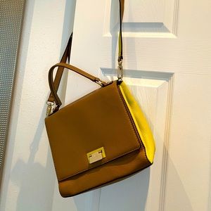 Kate Spade Yellow and Tan Cross body bag